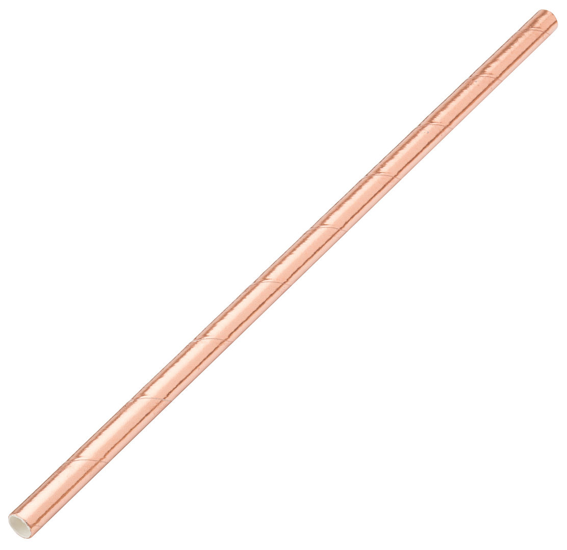 Paper Solid Copper Straw - F90104-000000-B01024 (Pack of 24)
